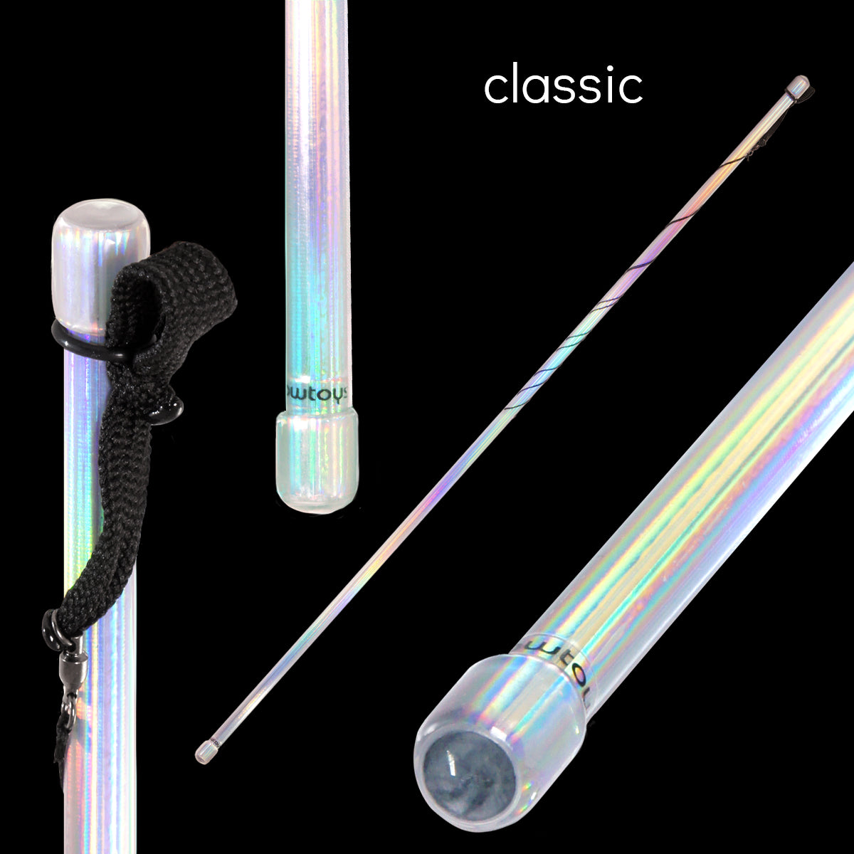 flowtoys flow-wand levitation wand swatch - classic :: dancing magician wand cane