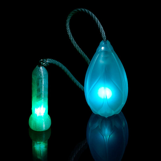 flowtoys single LED podpoi with capsule handle against black background