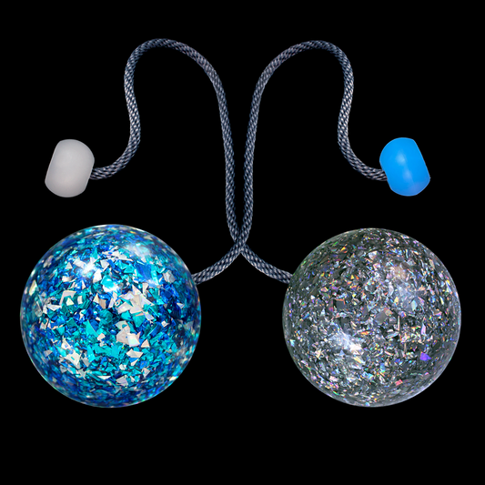 glitterbomb90 poi - 6mm cord - pair