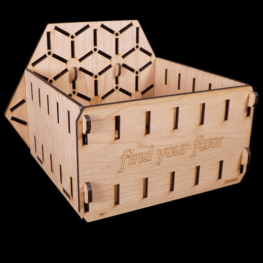 toy bin w/ hexagon