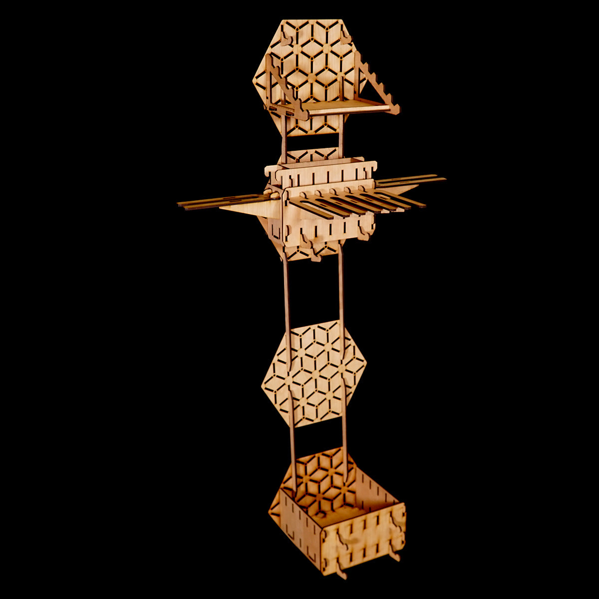 toy bin w/ hexagon