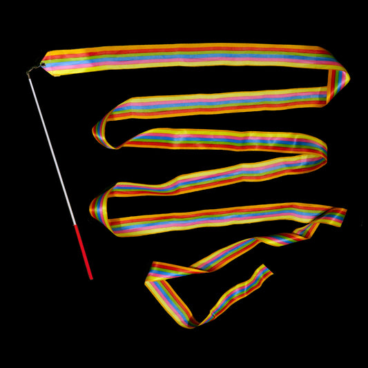 rainbow twirling ribbon