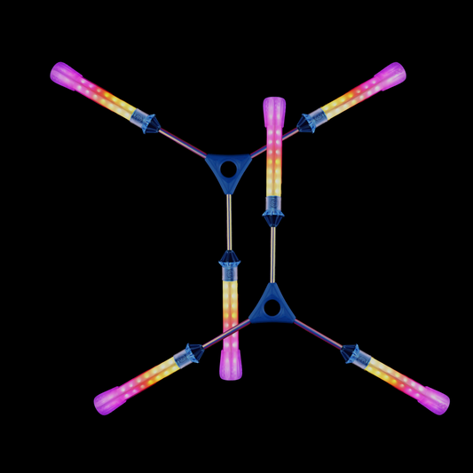 flowtoys led vision triads for play, performance and practice